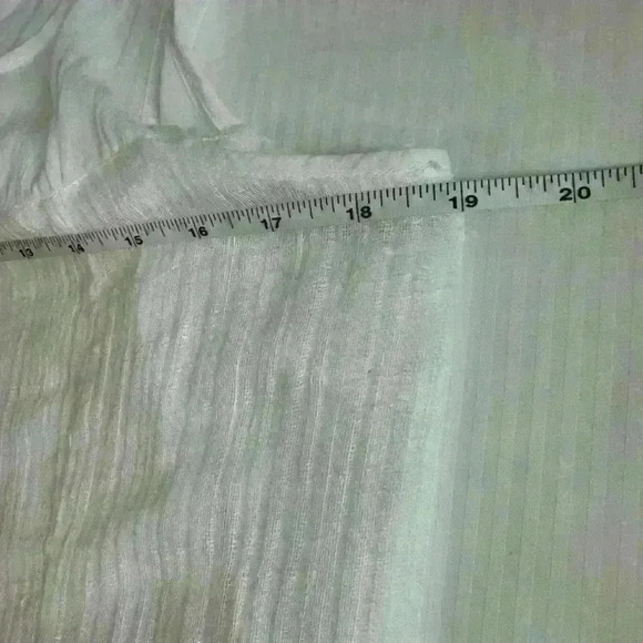 Anthropologie leifsdottir white gauze cotton dress medium cool asymmetrical midi - Picture 9 of 11